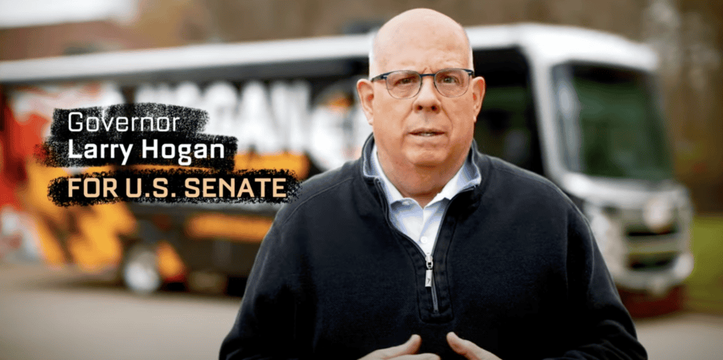 This is a screenshot from ad produced for Larry Hogan's U.S. Senate bid. 